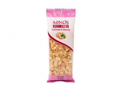 MINOS Ořechová tyčinka Kešu a med, 50g